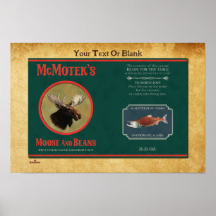 Poster Etiqueta de Motek e Feijão da McMotek
