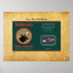 Poster Etiqueta de Motek e Feijão da McMotek