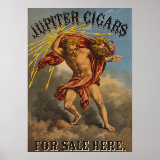 Poster Etiqueta do cigarro, 1868. (Frente)