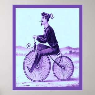 Póster Etiqueta do tabaco do vintage do ~ do Velocipede