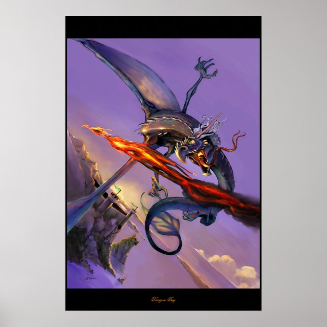 Póster Etiqueta Dragon (Frente)