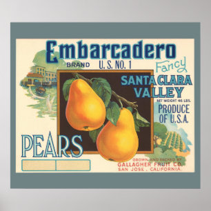 Póster Etiqueta FEITA SOB ENCOMENDA da caixa do vintage