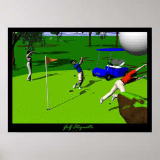 Póster Etiqueta Golf
