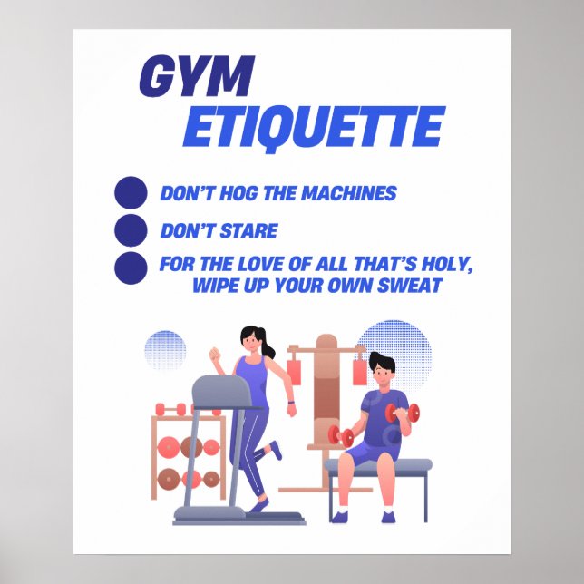 Poster Etiqueta Gym (Frente)