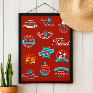 Poster Etiquetas viagem
