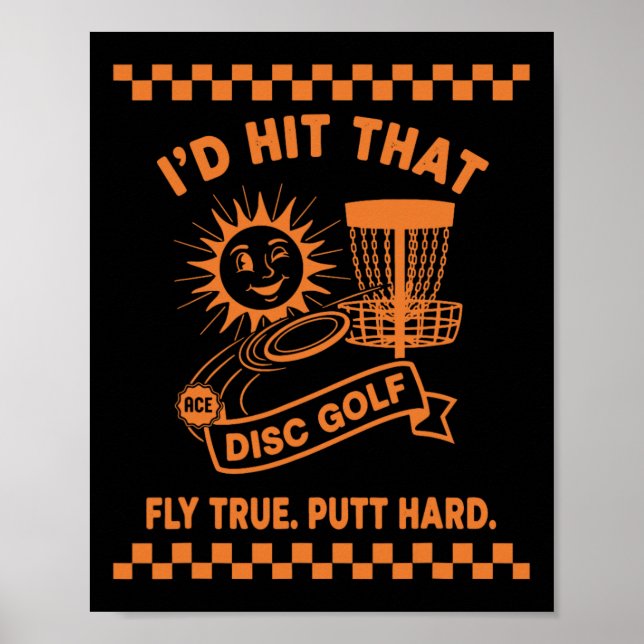 Poster Eu Acertaria Esse Disco de Golfe Voando Verdadeiro (Frente)