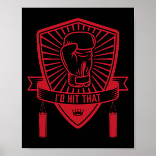 Poster Eu Acertaria Isso - Luvas de Boxe Treinamento Espo