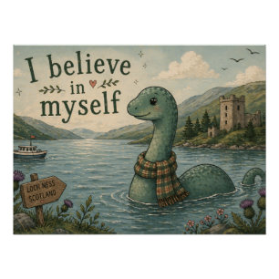 Póster Eu acredito em mim mesmo Loch Ness Monster caprich