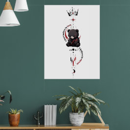 Poster Eu Acredito em Mim Mesmo Símbolo de Trader Urso Es