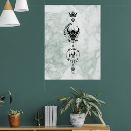 Poster Eu Acredito em Mim Símbolo do Comerciante de Mármo
