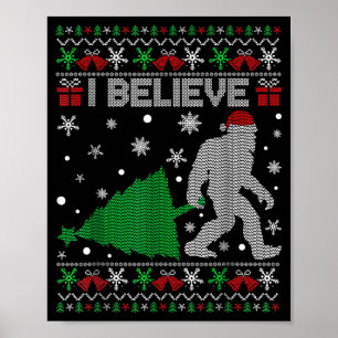 Poster Eu Acredito no Pé Grande Sasquatch Natal 