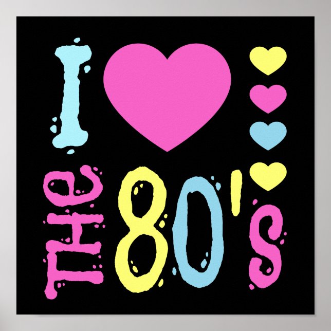 Poster Eu adoro a fantasia da Disco dos anos 80 (Frente)