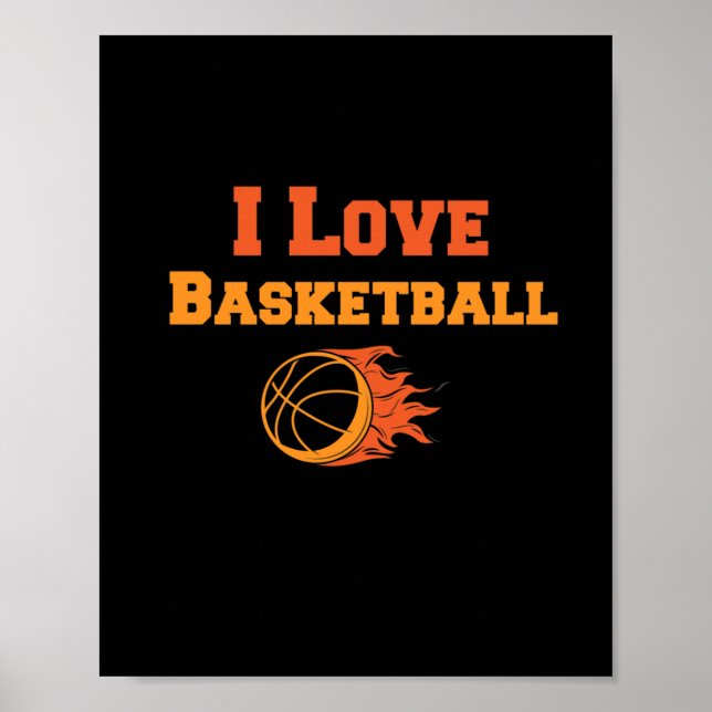 Poster Eu Adoro Basquete. (Frente)
