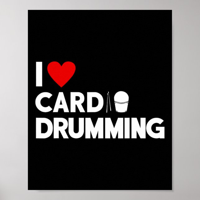 Poster Eu Adoro Cardio Drumming Gym Malhação Cl Workout (Frente)