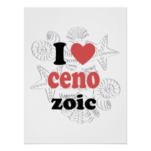 Póster Eu adoro cenozoico, citação engraçada para cientis