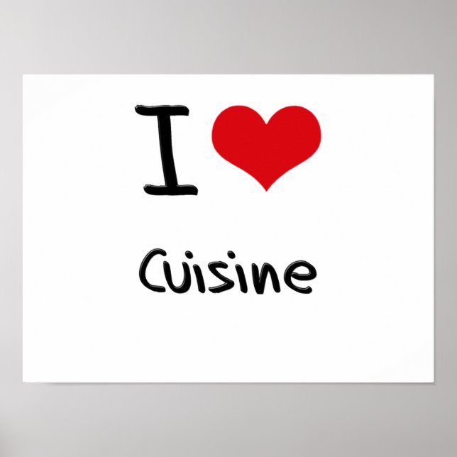 Poster Eu adoro Cuisine (Frente)