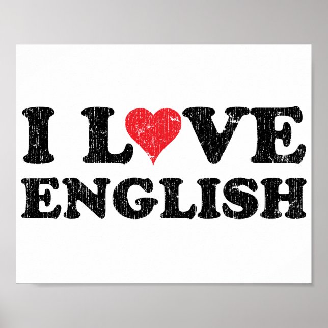 Poster Eu adoro inglês (Frente)