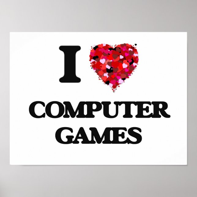 Póster Eu adoro jogos de computador (Frente)