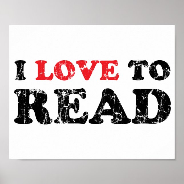Póster Eu Adoro Ler Distante (Frente)