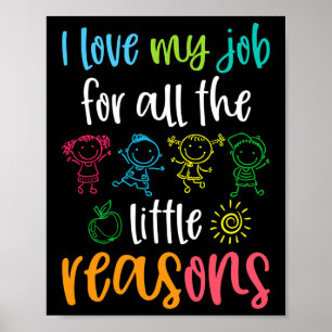 Poster Eu adoro meu trabalho por todas as pequenas razões