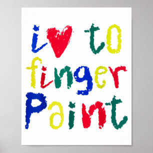 Poster Eu Adoro Pintar com os Dedos - Casal Engraçado
