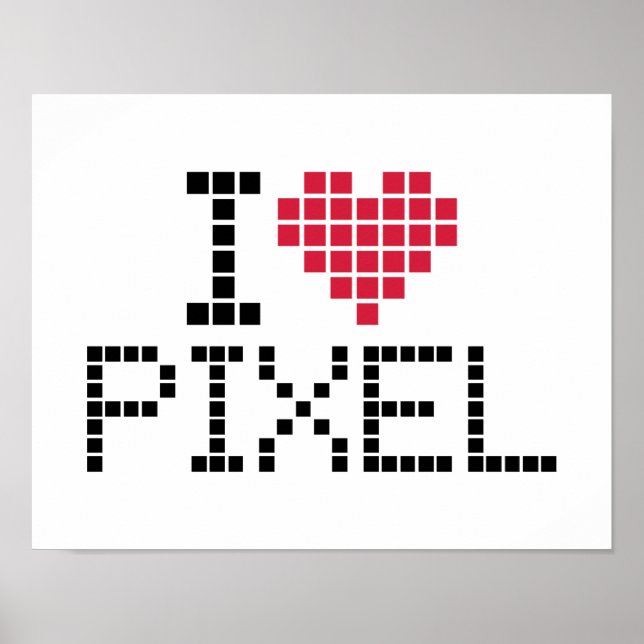 Póster Eu adoro pixel (Frente)