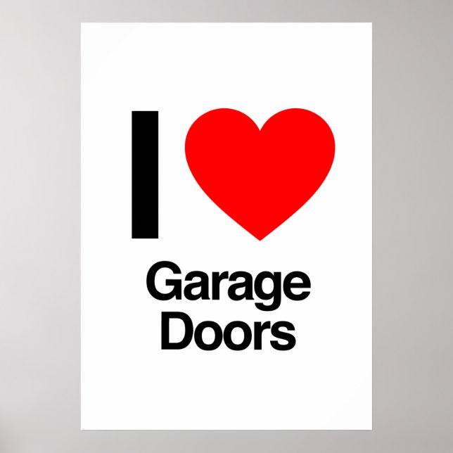 Poster eu adoro portas de garagem (Frente)
