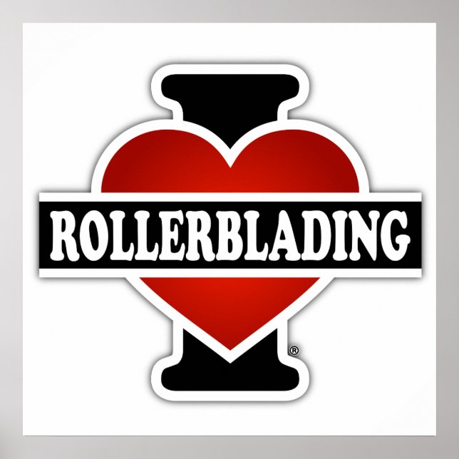 Poster Eu Adoro Rollerblading (Frente)