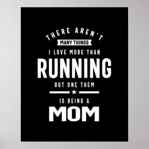 Poster Eu adoro Running. Eu adoro ser mãe