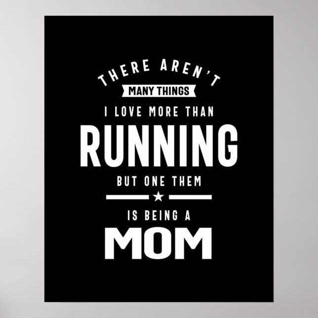 Poster Eu adoro Running. Eu adoro ser mãe (Frente)