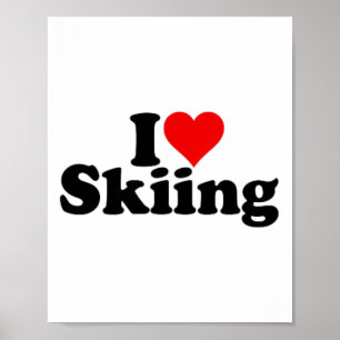 Poster Eu adoro Ski Ski Ski Snowboard
