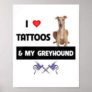 Poster Eu Adoro Tatuagens E Minha Tatuagem De Cachorro De
