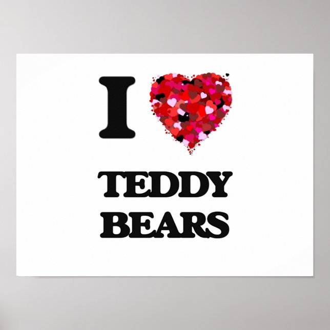 Póster Eu Adoro Ursos de Teddy (Frente)