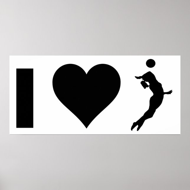 Poster Eu Adoro Voleibol (Mulher) (Frente)
