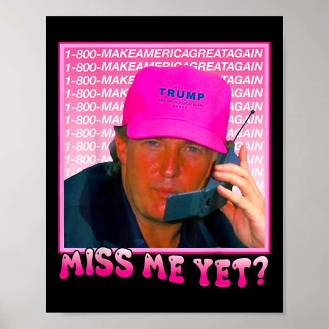 Poster Eu Ainda Donald Trump 2024 Segurando Telefone Rosa (Frente)