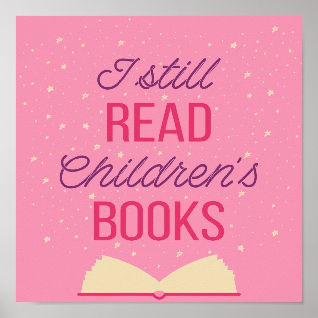 Poster Eu ainda leio livros infantis III (Frente)