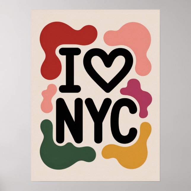 Poster Eu amo a arte pop de nyc (Frente)