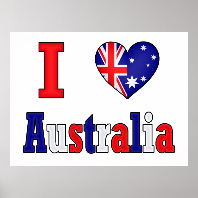 Póster Eu amo a Austrália (Frente)