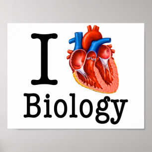 Póster Eu amo a biologia