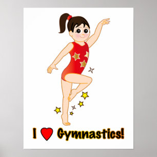 Póster Eu amo a ginástica!