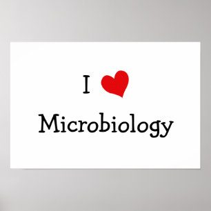 Póster Eu amo a microbiologia