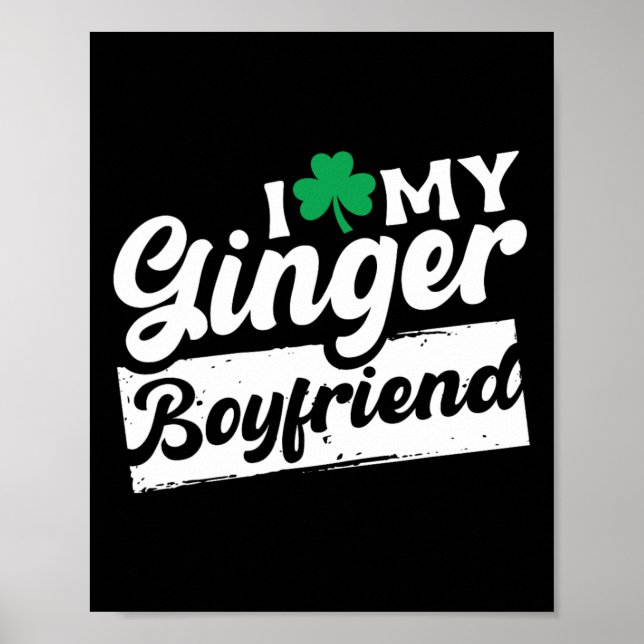 Poster Eu Amo A Minha Rua De Shamrock Namorado Redhead De (Frente)