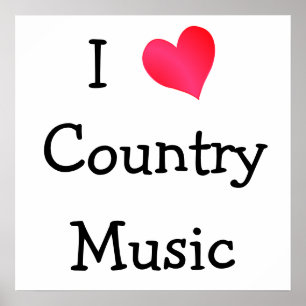Poster Eu amo a música country