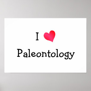 Póster Eu amo a paleontologia
