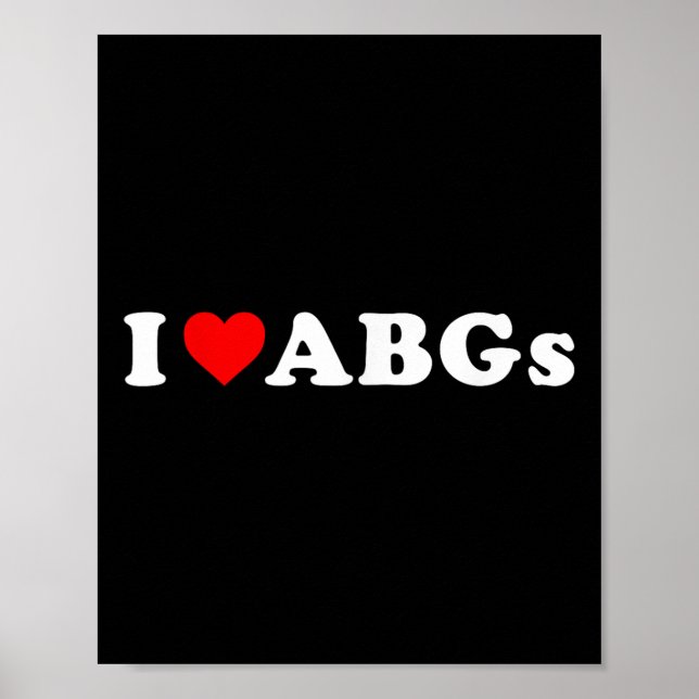 Poster Eu Amo Abgs Engraçado Eu Corto Abgs (Frente)