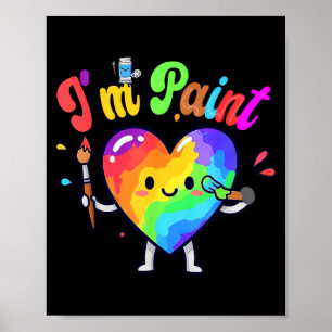 Poster Eu Amo Adorar Fazer Finger Painting de Casal Bonit