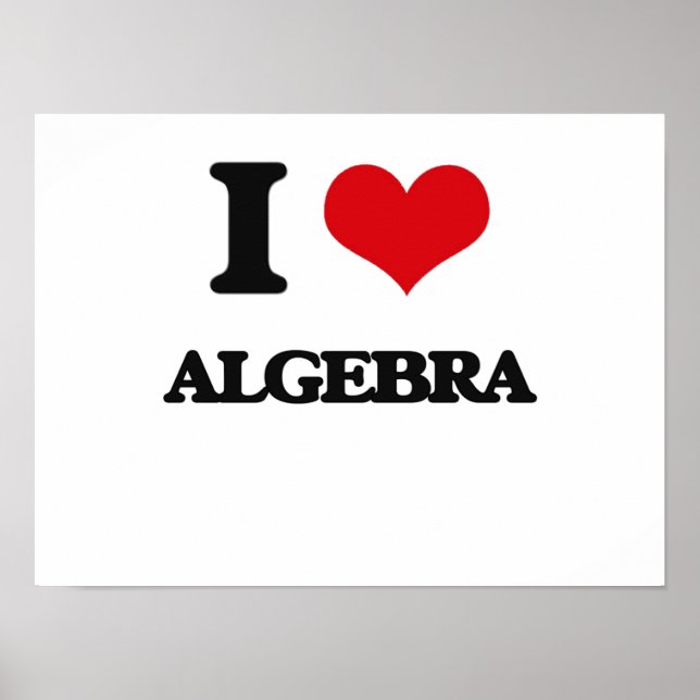 Poster Eu Amo Álgebra (Frente)