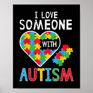 Poster Eu Amo Alguém Com Autismo Sensibilização Cardíaca 