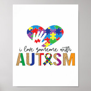 Poster Eu Amo Alguém Com Consciência Autista Mulheres Cri