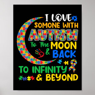 Poster Eu Amo Alguém Com Pai Autismo Mãe Autismo Awarenes